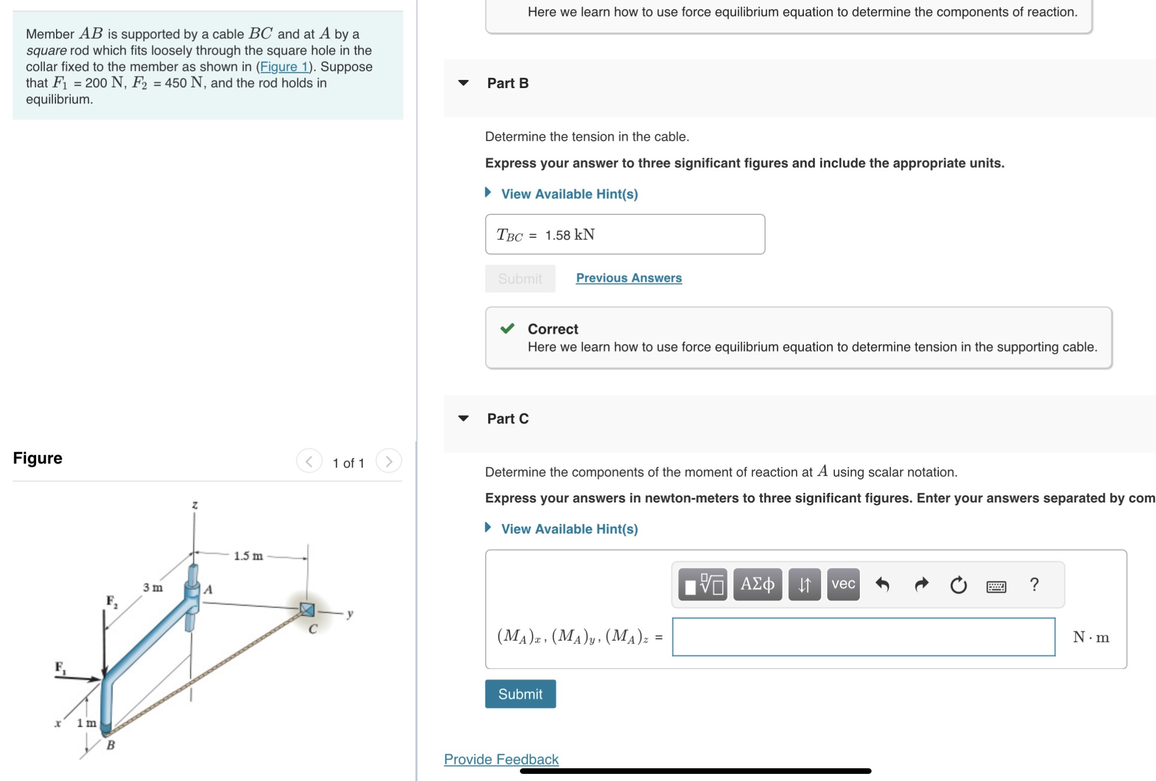 Solved Here we learn how to use force equilibrium equation | Chegg.com