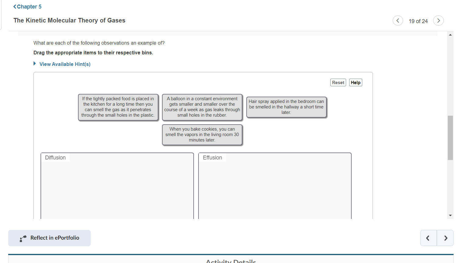 Solved The Kinetic Molecular Theory Of Gases What Are Each | Chegg.com