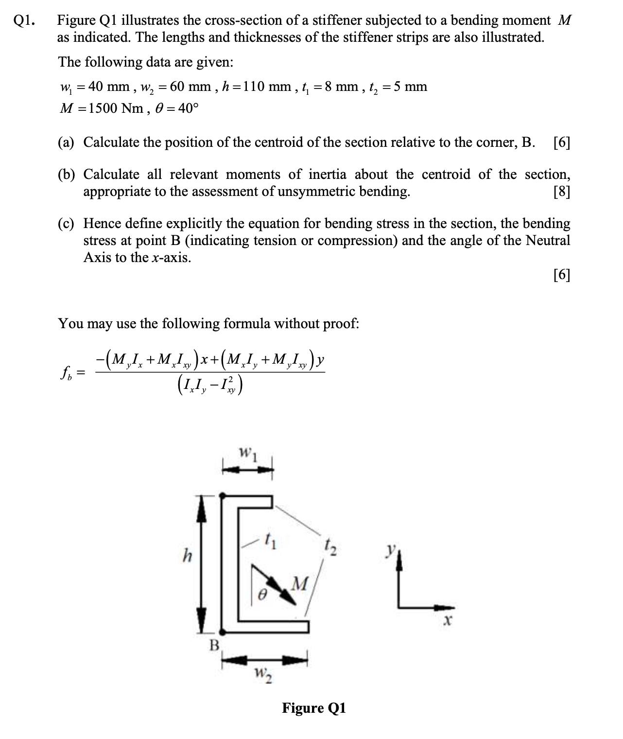 Solved Help With This Structures QuestionQ1. ﻿Figure Q1 | Chegg.com