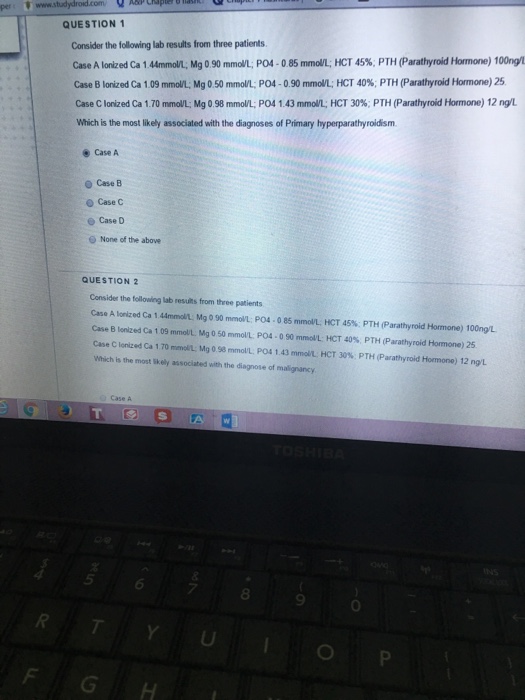 Solved Consider the following lab results from three | Chegg.com