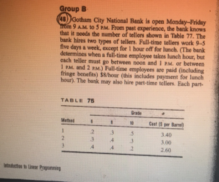 Group B Gotham City National Bank Is Open Manday F Chegg Com