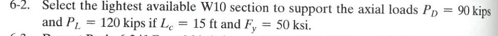 Solved I Table 4 1 Continued Available Strength In Axial