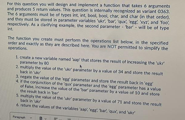 Solved For this question you will design and implement a | Chegg.com