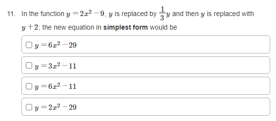 y 1 2x 2 6x 11