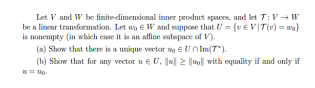 Solved Let V And W Be Finite-dimensional Inner Product | Chegg.com