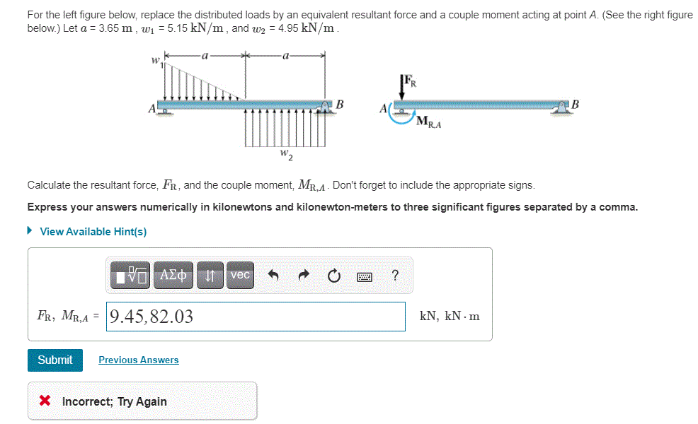 Solved For the left figure below, replace the distributed | Chegg.com