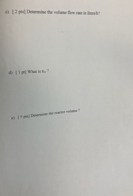 Solved Question 4 [15 pts] The exothermic elementary gas | Chegg.com