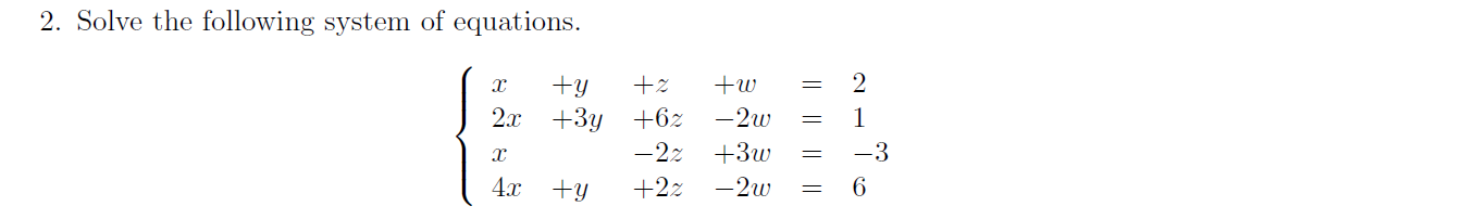 Solved 2. Solve the following system of equations. Ꮖ +y 2 2x | Chegg.com
