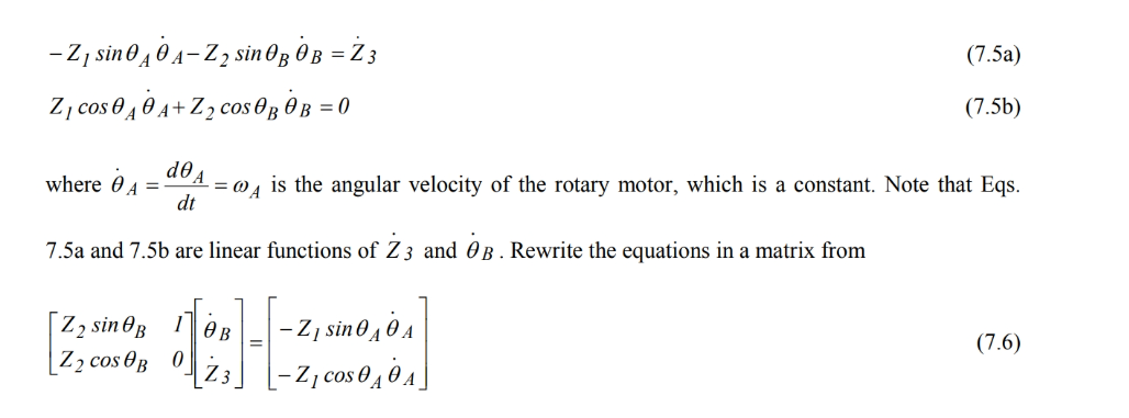 Solved Derive the acceleration equations for the | Chegg.com