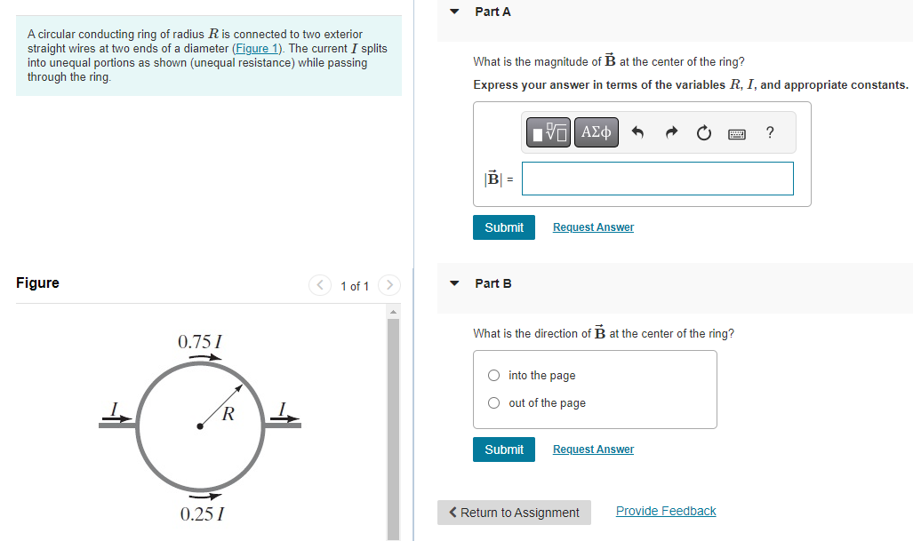 Solved A Circular Conducting Ring Of Radius R Is Connected Chegg Com