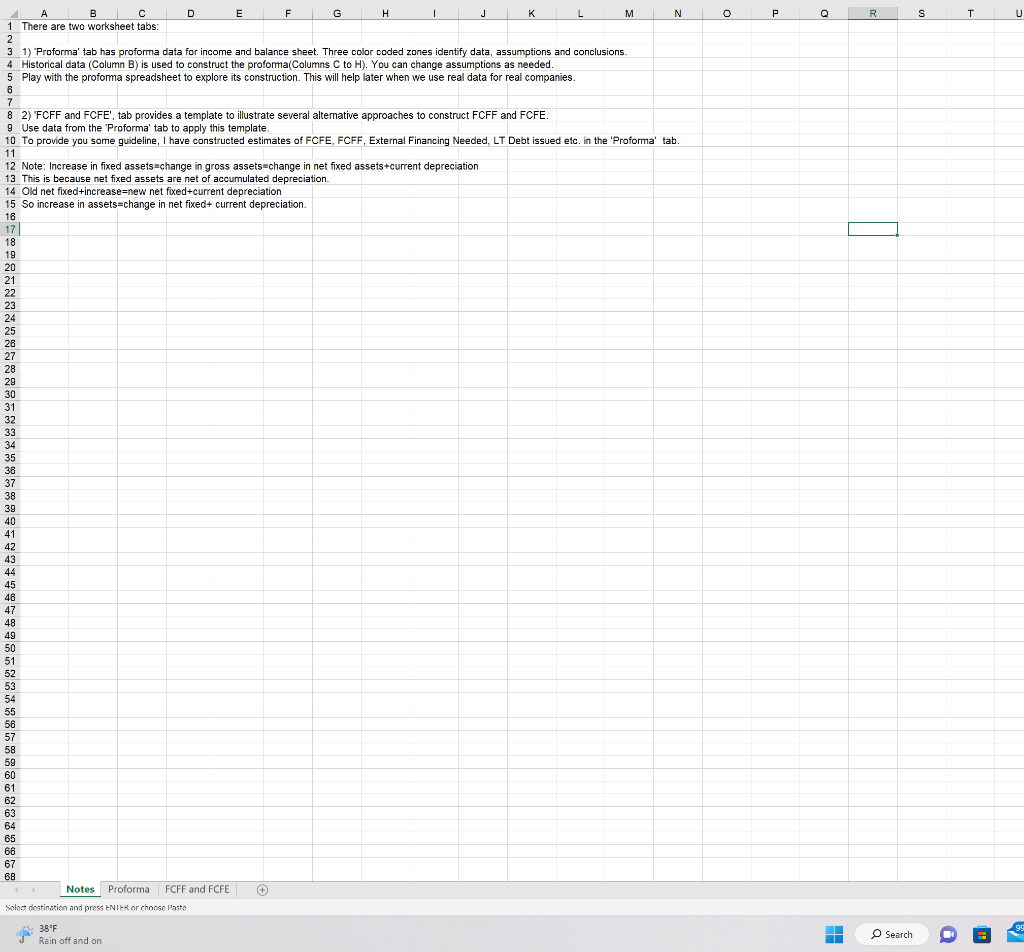 1) 'Praforma' tab has proforma data for income and | Chegg.com