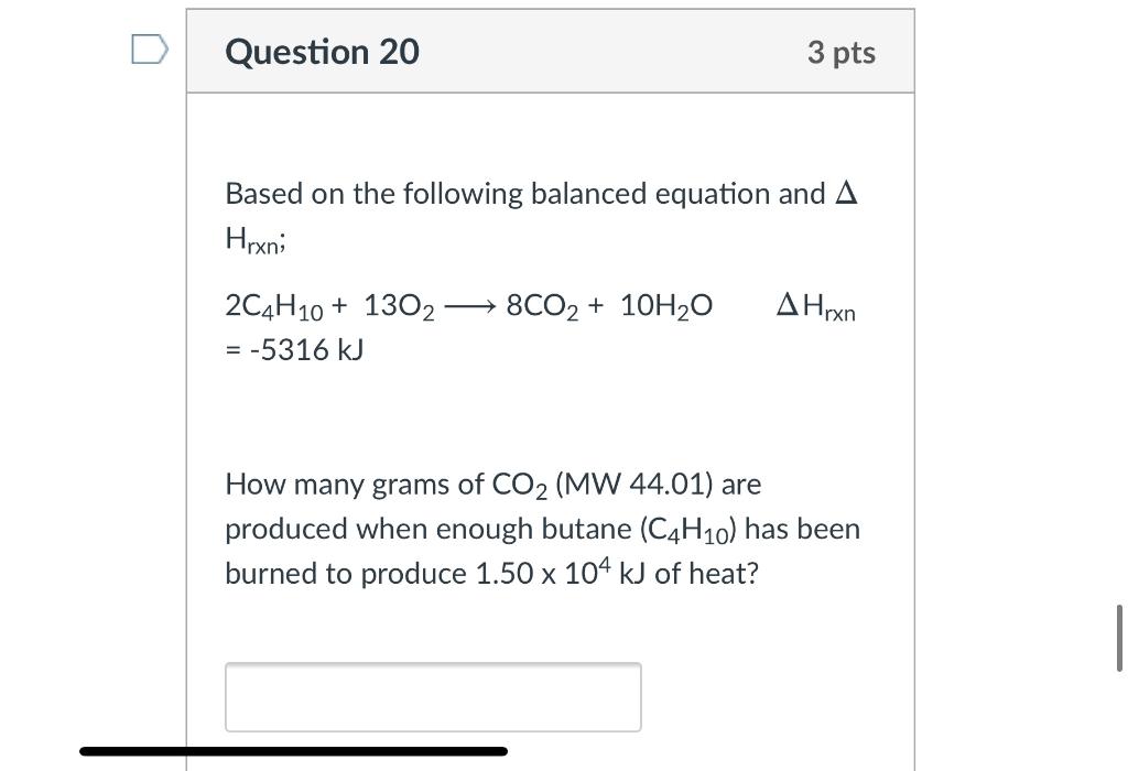 Solved Question 17 3 pts Based on the following balanced | Chegg.com