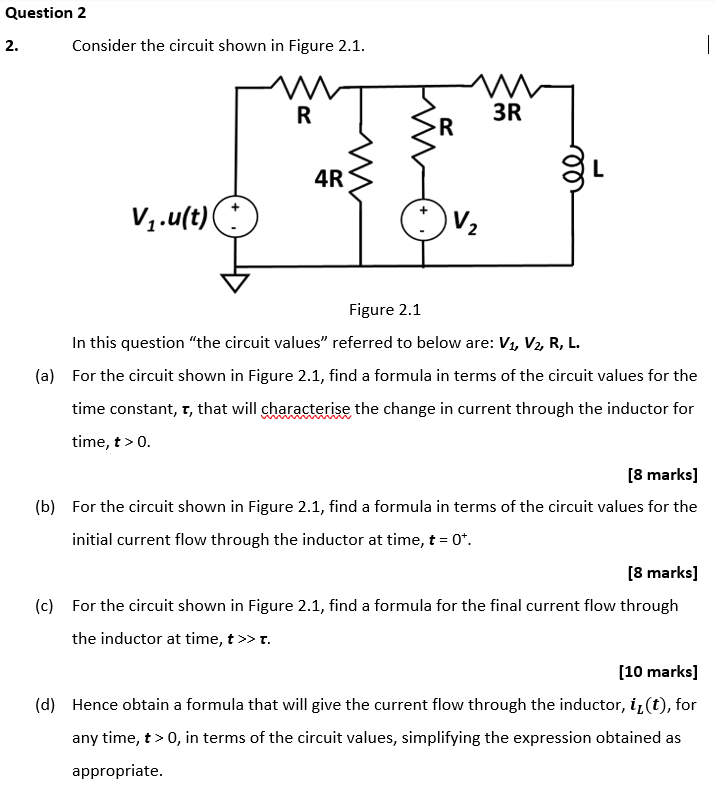 Solved Question 2 2. Consider the circuit shown in Figure | Chegg.com