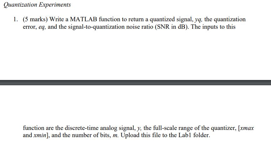 Solved 1. (5 marks) Write a MATLAB function to return a | Chegg.com