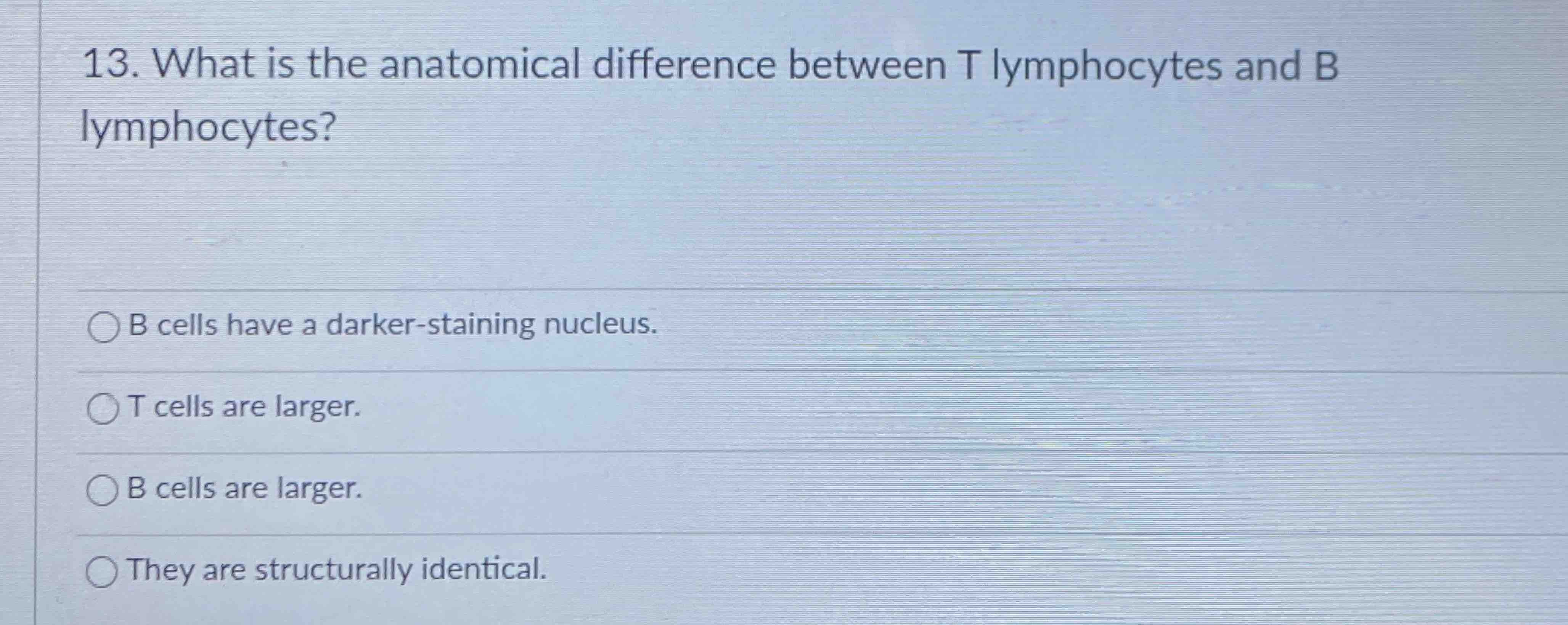 Solved What is the anatomical difference between T | Chegg.com