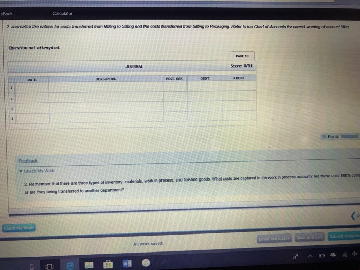 Solved eBook Calculator Equivalent units and related costsi | Chegg.com