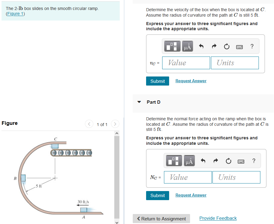 Solved The 2-lb box slides on the smooth circular ramp. | Chegg.com