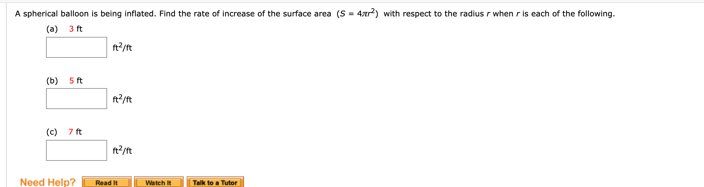 Solved A Spherical Balloon Is Being Inflated. Find The Rate | Chegg.com