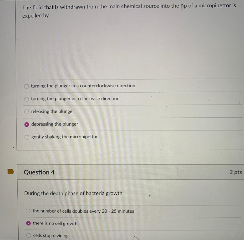 Solved Question 5 When working from a culture plate, what is | Chegg.com