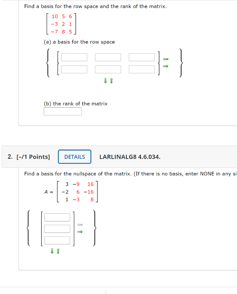 Solved Find a basis for the row space and the rank of the Chegg