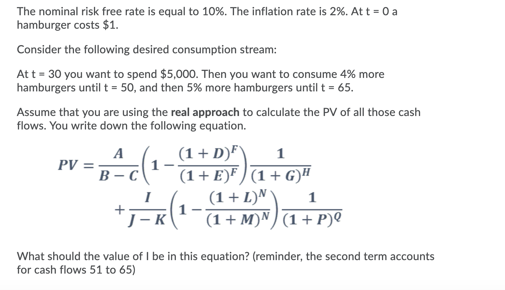 Solved The nominal risk free rate is equal to 10%. The | Chegg.com