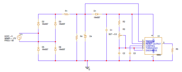 In the following circuit:1) Sketch the waveforms at Circuit Diagram