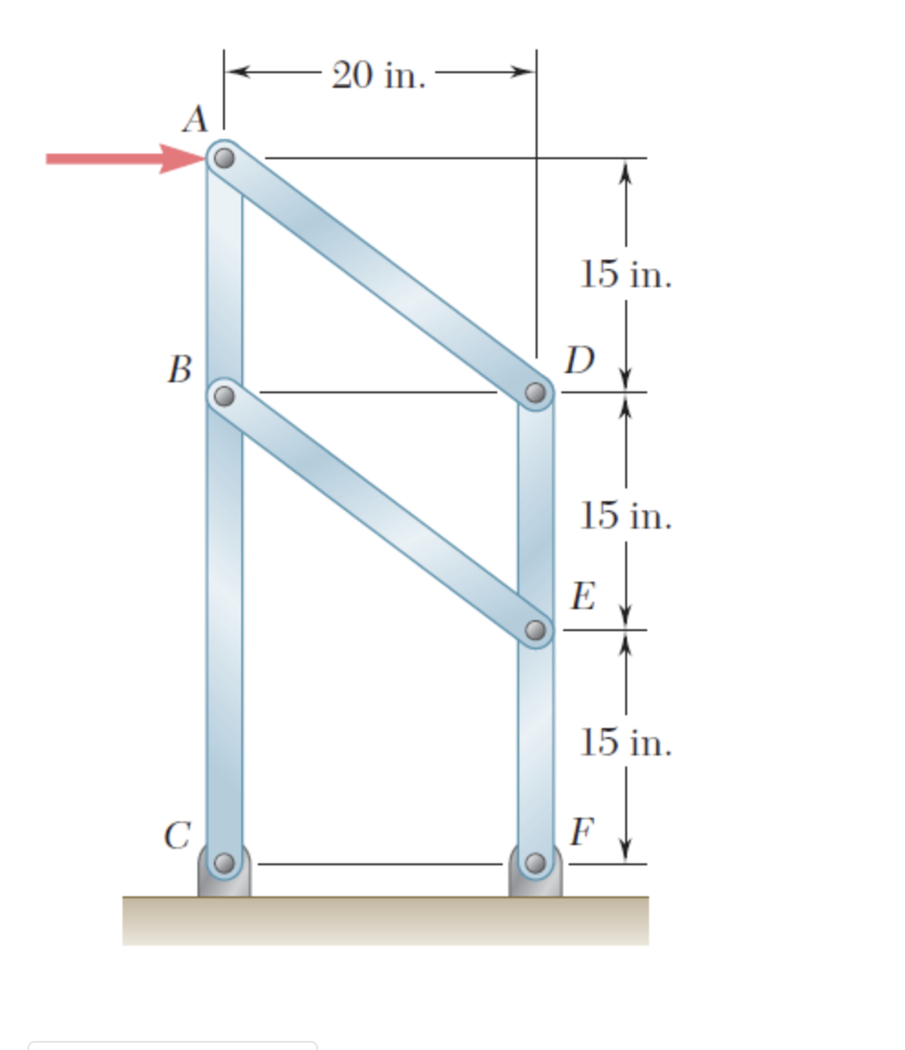 Solved For the frame and loading shown, determine the force | Chegg.com