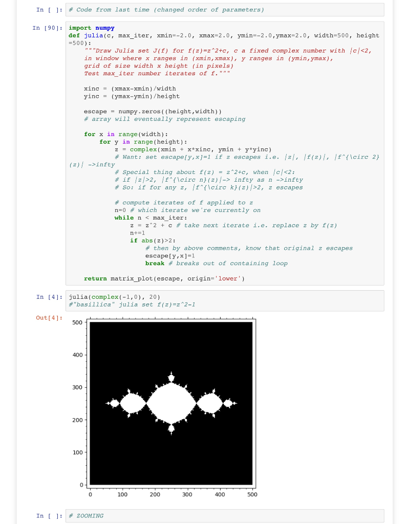 Problem 4 11 Recall That The Julia Set J F Was Ac Chegg Com