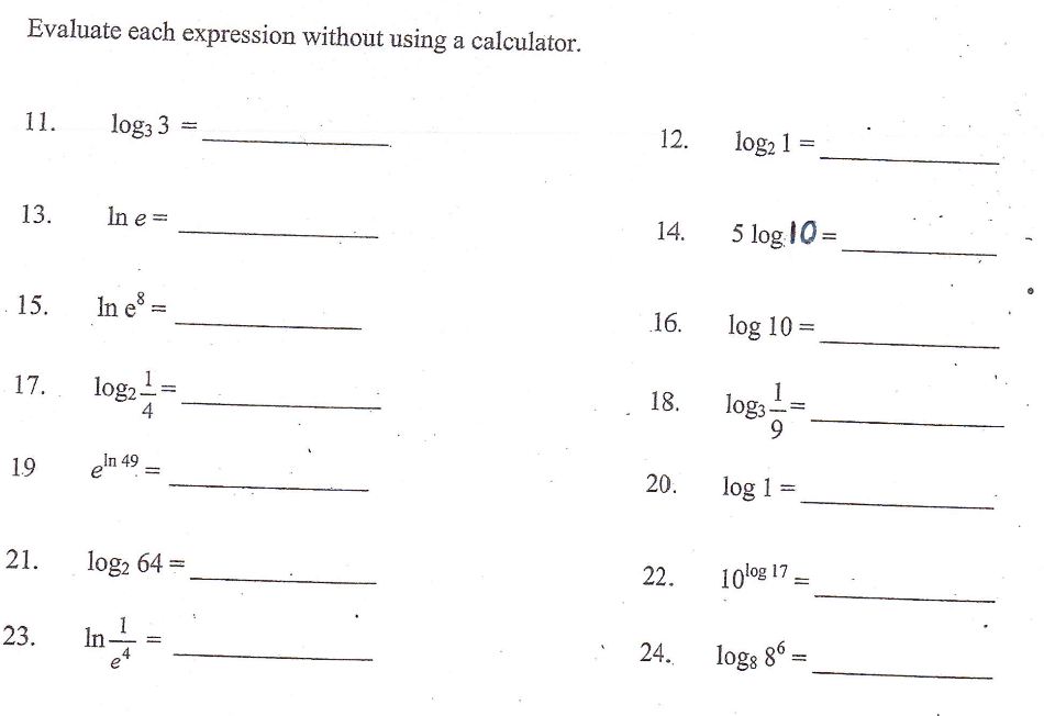 Solved Evaluate each expression without using a calculator. | Chegg.com