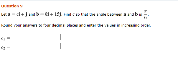 Solved IT Question 9 Let A = Ci + J And B = 8i + 15j. Find C | Chegg.com