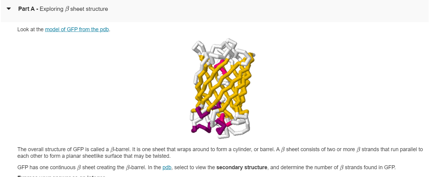 Solved Part A - Exploring B Sheet Structure Look At The | Chegg.com