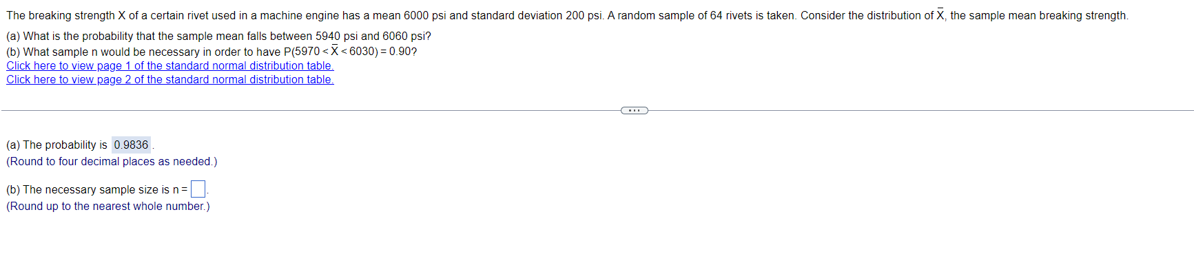 Solved The Breaking Strength X Of A Certain Rivet Used In A 