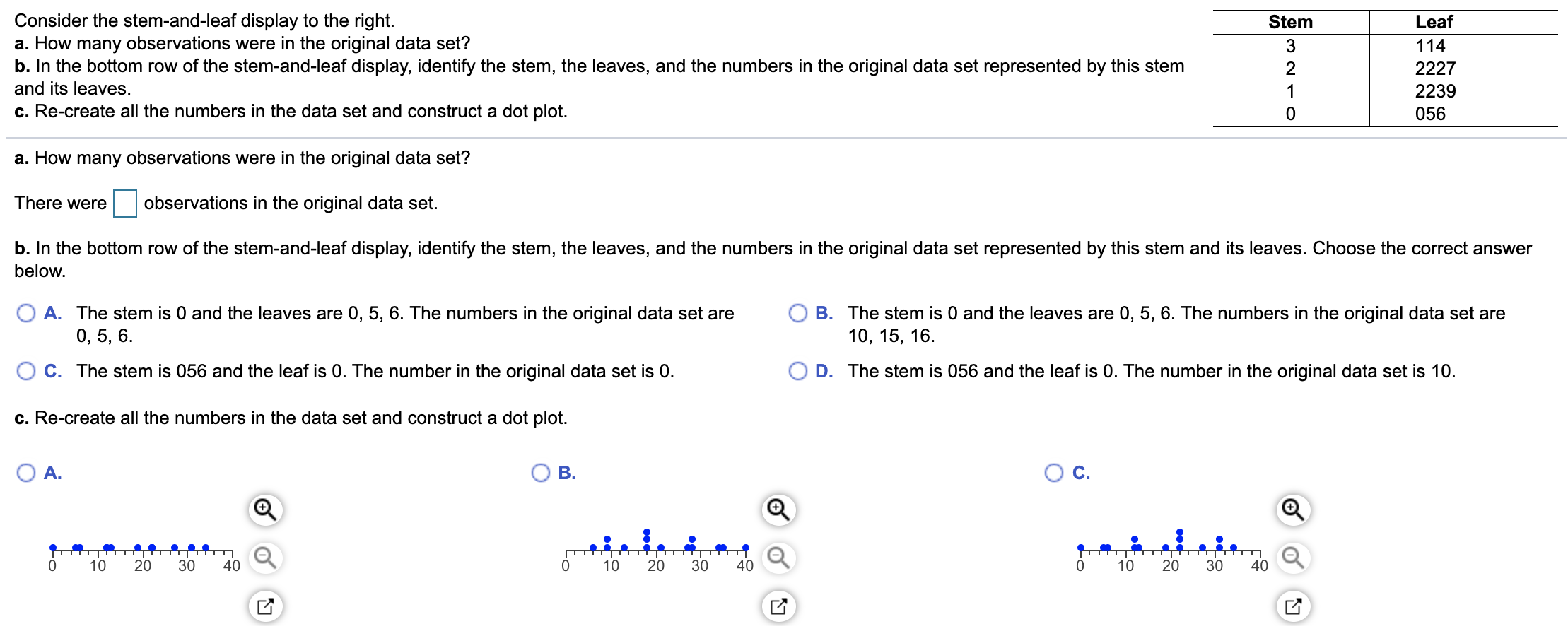Solved Stem Consider the stemandleaf display to the right.