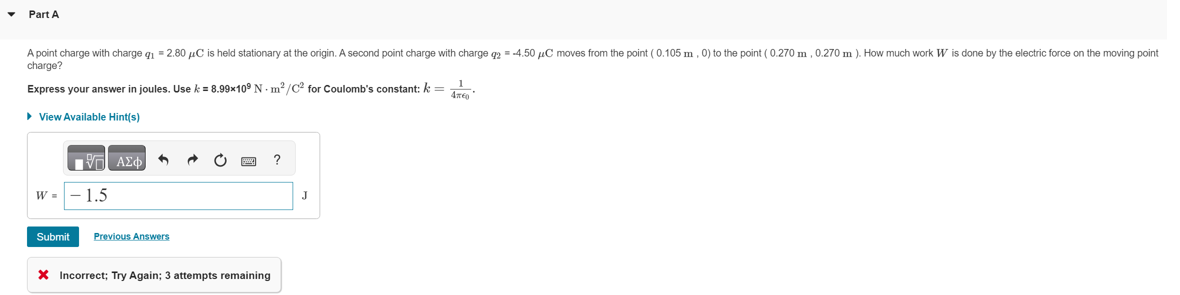 Solved I have two questions that I have tried a few answers | Chegg.com