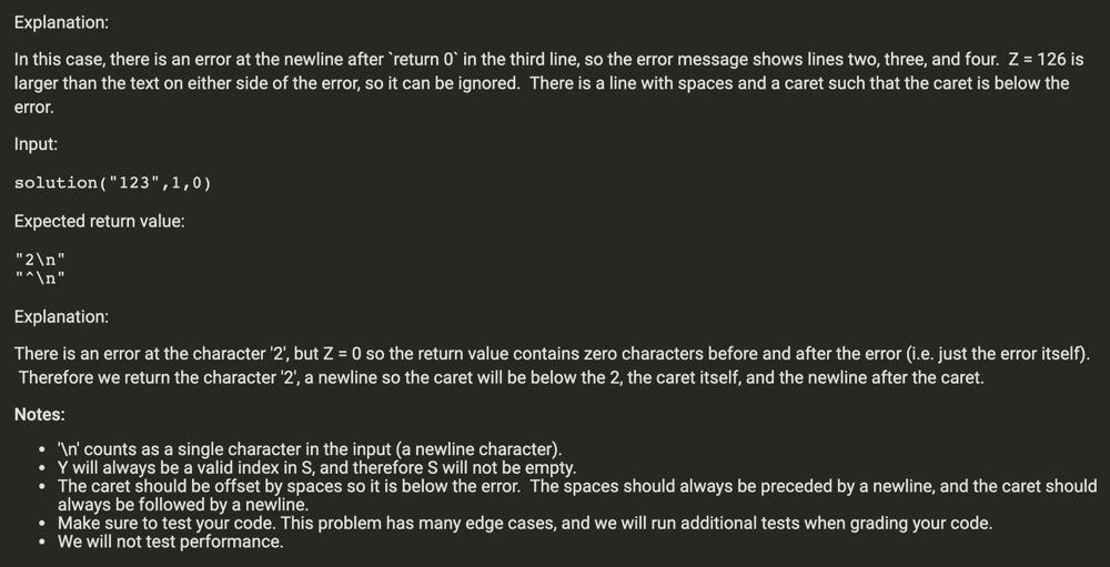 Solved Write a function that returns an error message. class | Chegg.com