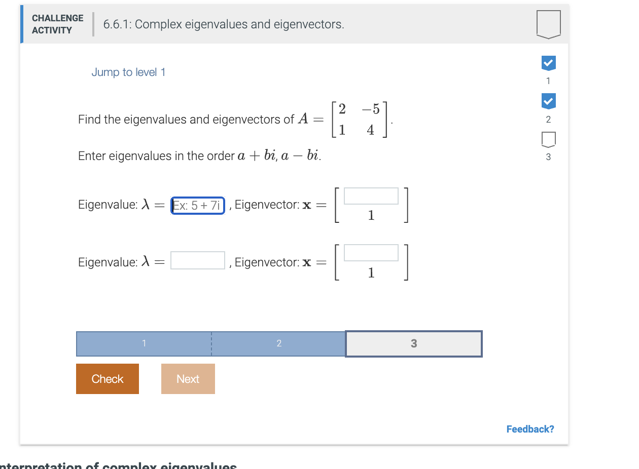 Solved CHALLENGE ACTIVITY 6.3.1: Algebraic and geometric | Chegg.com
