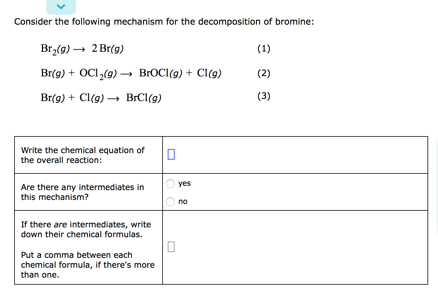 Solved Consider The Following Mechanism For The Decomposi Chegg Com