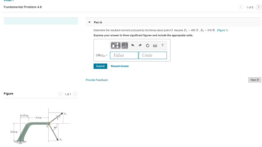 Solved Fundamental Problem 4.8 1 of 5 Part A Determine the | Chegg.com