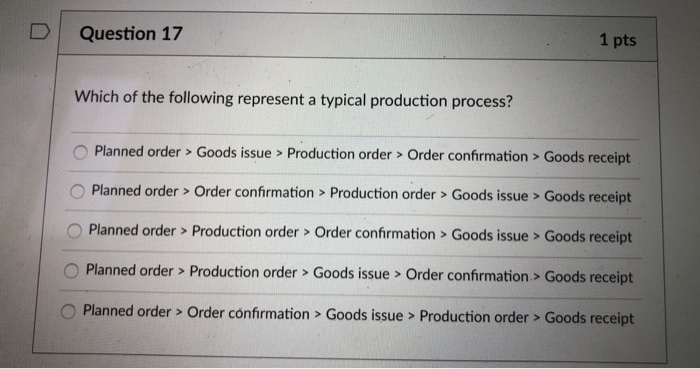 Solved D Question 17 1 pts Which of the following represent | Chegg.com