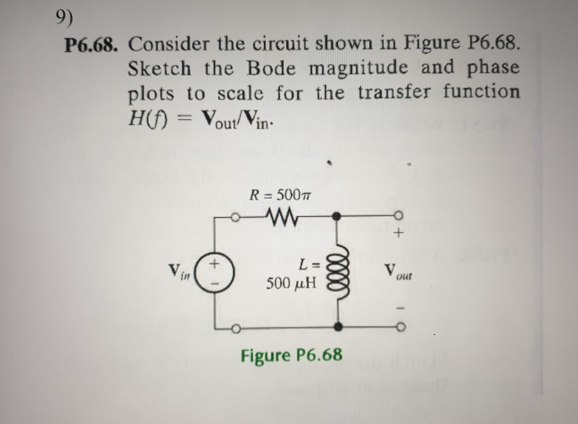 Solved P6.68. Consider the circuit shown in Figure P6.68. | Chegg.com
