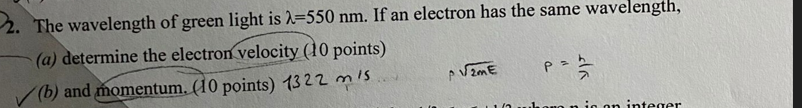 light of wavelength 550 nm