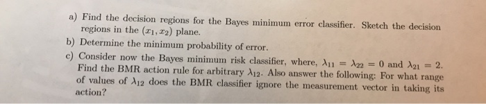 Solved 2.3. For a particular classification task with two | Chegg.com