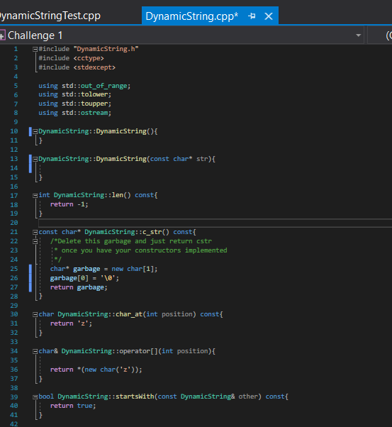 Solved DynamicString.cpp* + x ynamicString Test.cpp | Chegg.com