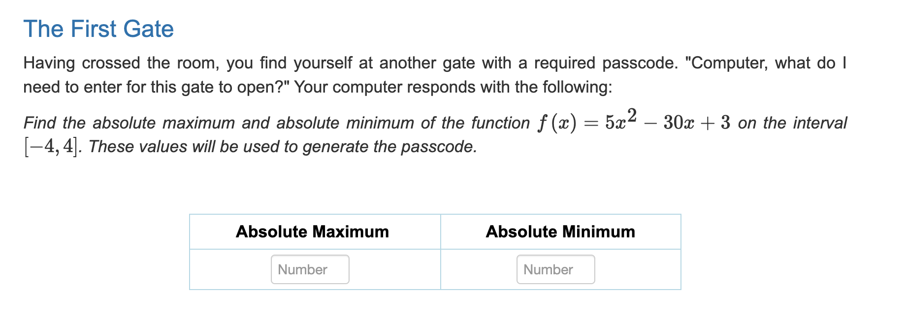Solved Having crossed the room, you find yourself at another | Chegg.com