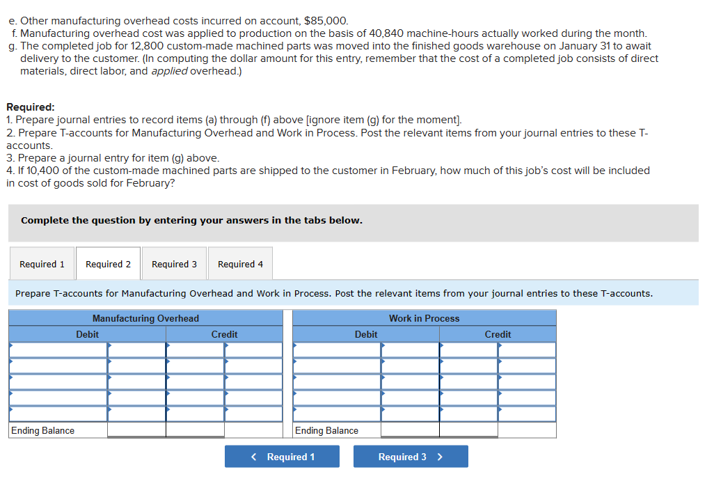 Solved Complete the question by entering your answers in the | Chegg.com
