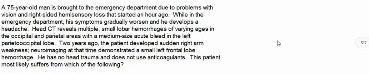 Solved A 75-year-old man is brought to the emergency | Chegg.com