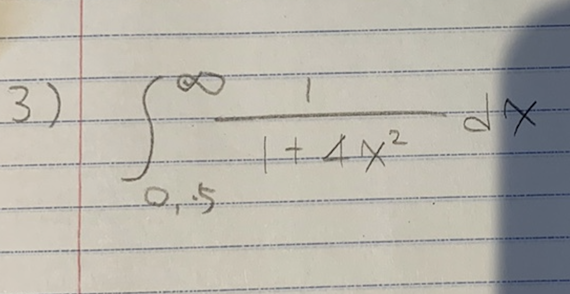 \( \int_{0}^{\infty} \frac{1}{1+4 x^{2}} d x \)