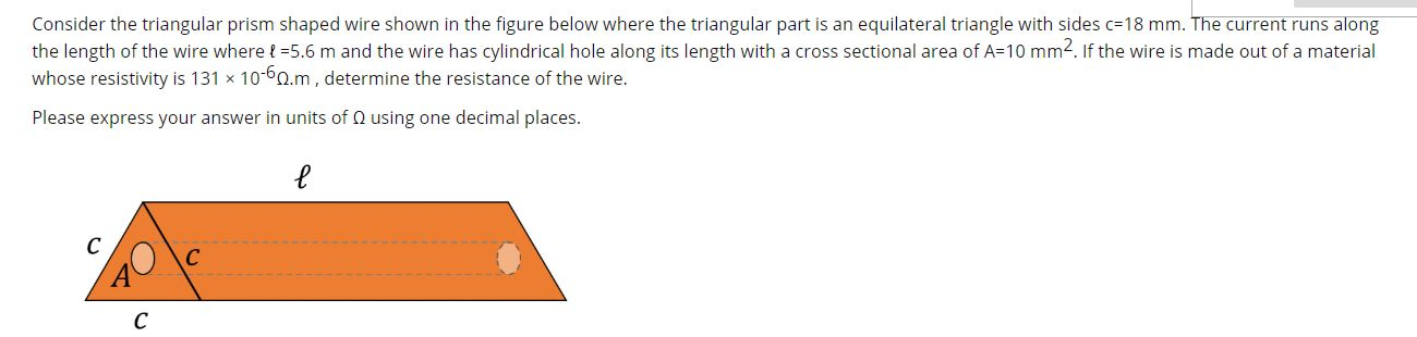 Solved Consider the triangular prism shaped wire shown in | Chegg.com