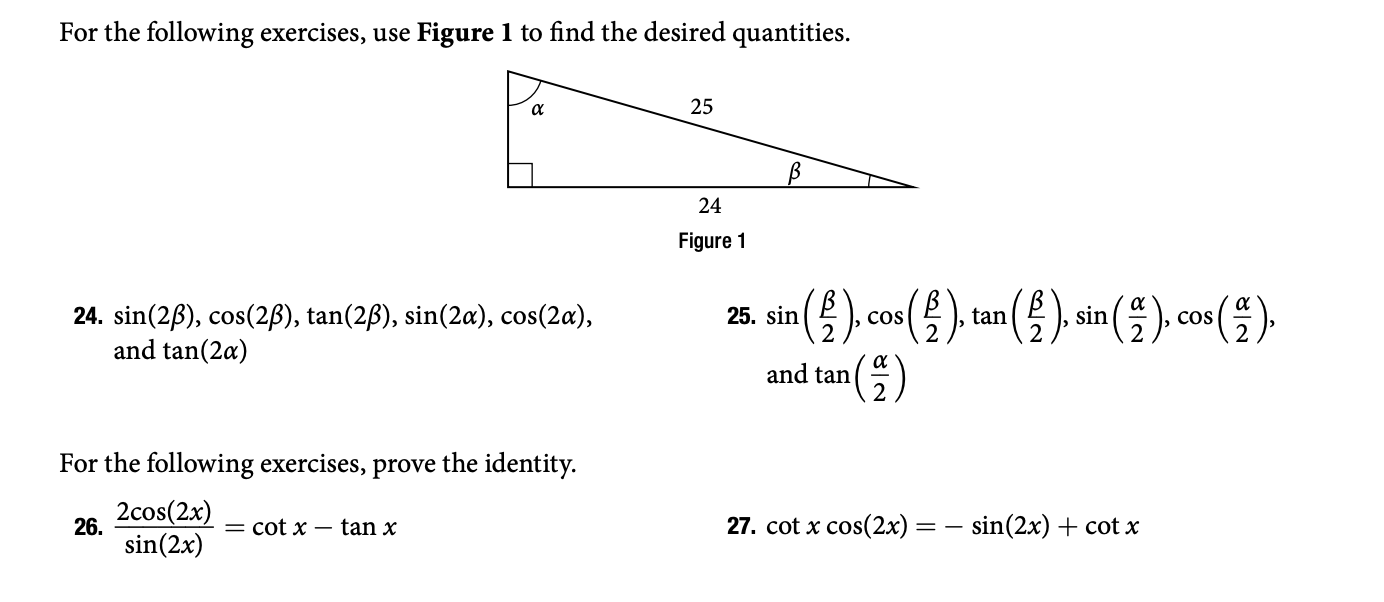 Solved For the following exercises, use Figure 1 to find the | Chegg.com