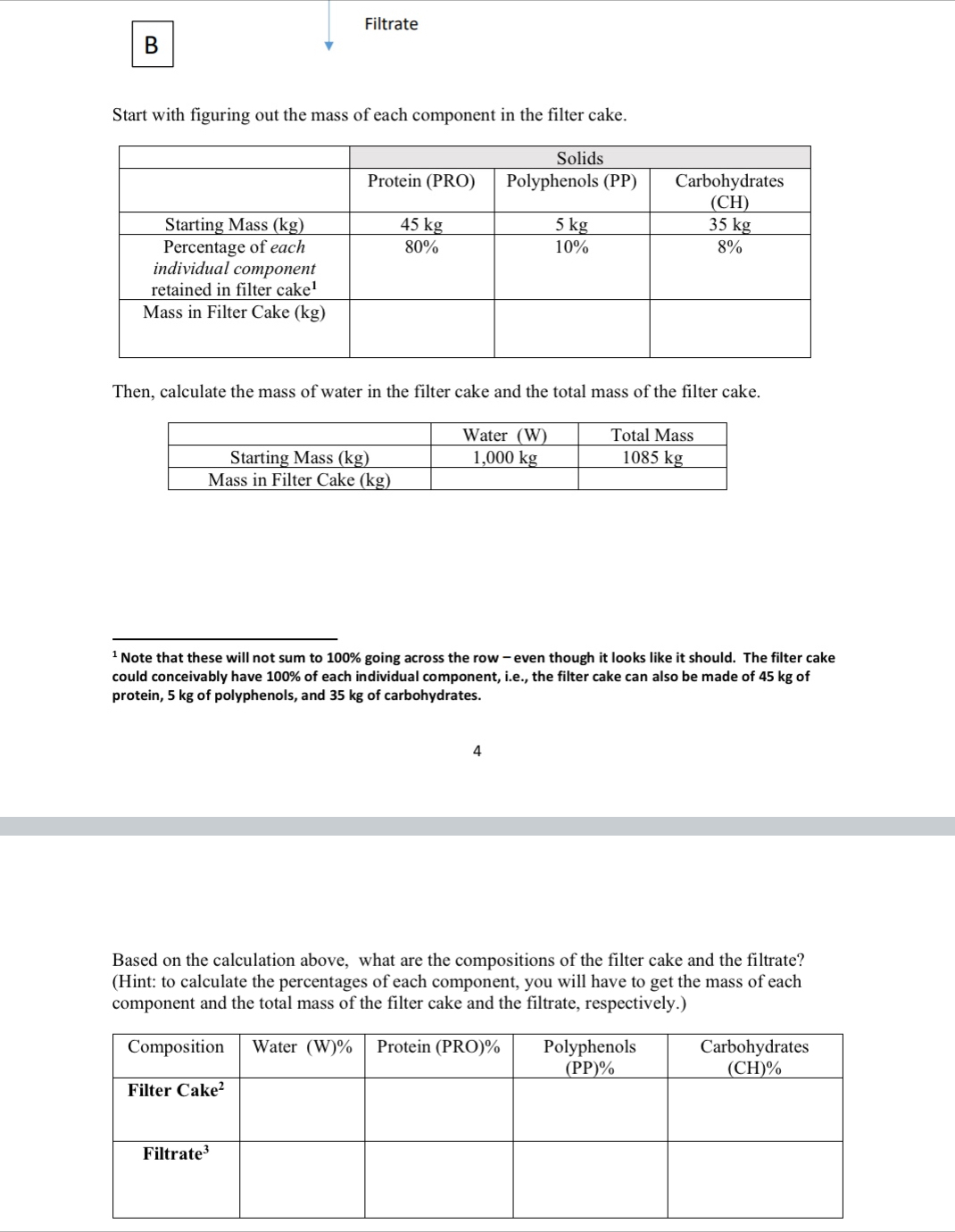 Start with figuring out the mass of each component in | Chegg.com